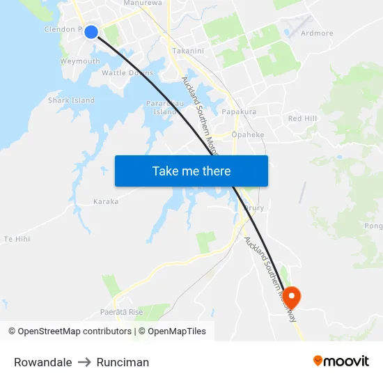 Rowandale to Runciman map