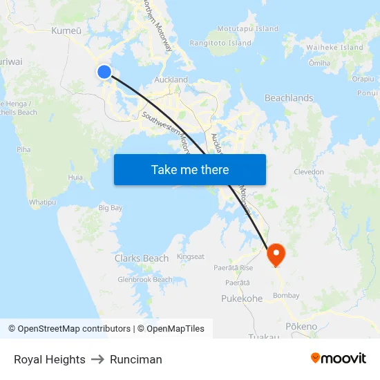 Royal Heights to Runciman map