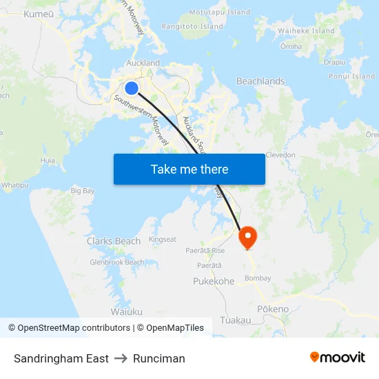 Sandringham East to Runciman map
