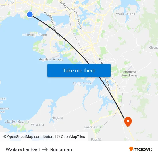 Waikowhai East to Runciman map