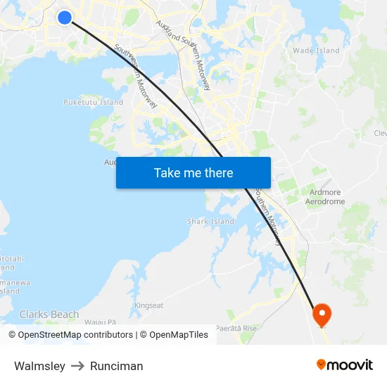 Walmsley to Runciman map