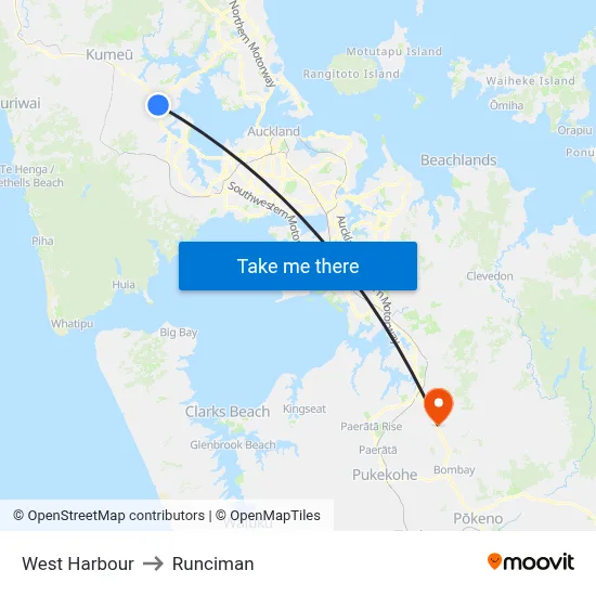 West Harbour to Runciman map