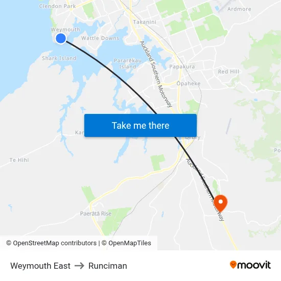Weymouth East to Runciman map