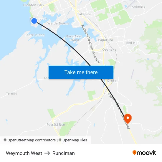 Weymouth West to Runciman map
