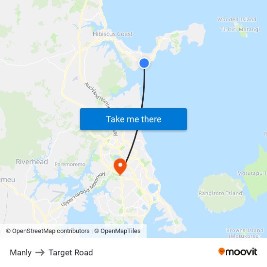 Manly to Target Road map