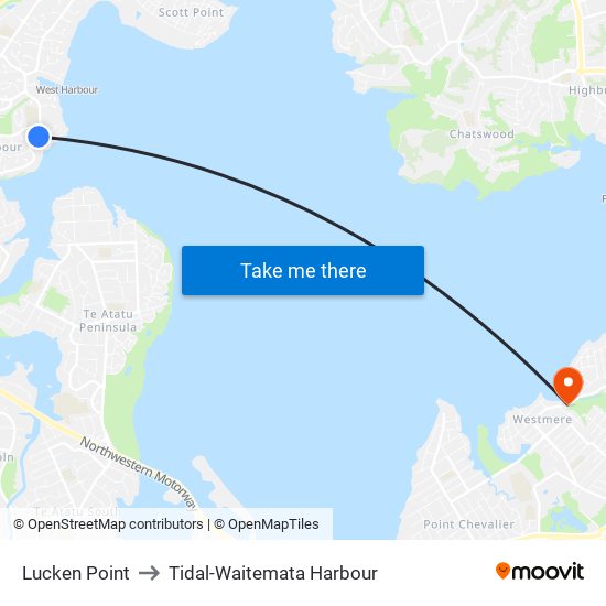 Lucken Point to Tidal-Waitemata Harbour map