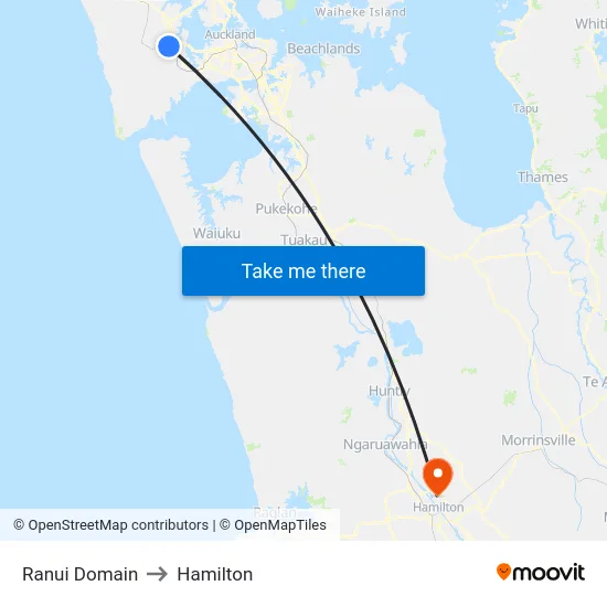 Ranui Domain to Hamilton map