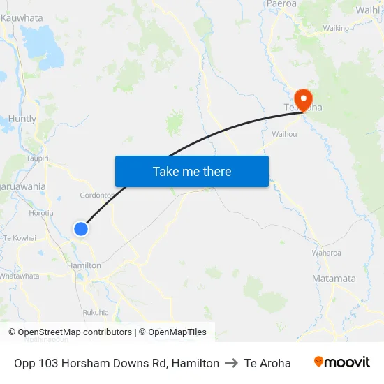 Opp 103 Horsham Downs Rd, Hamilton to Te Aroha map