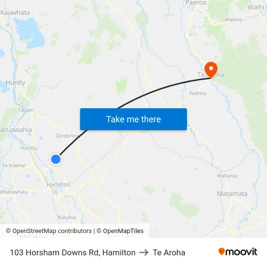 103 Horsham Downs Rd, Hamilton to Te Aroha map