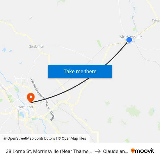 38 Lorne St, Morrinsville (Near Thames St) to Claudelands map