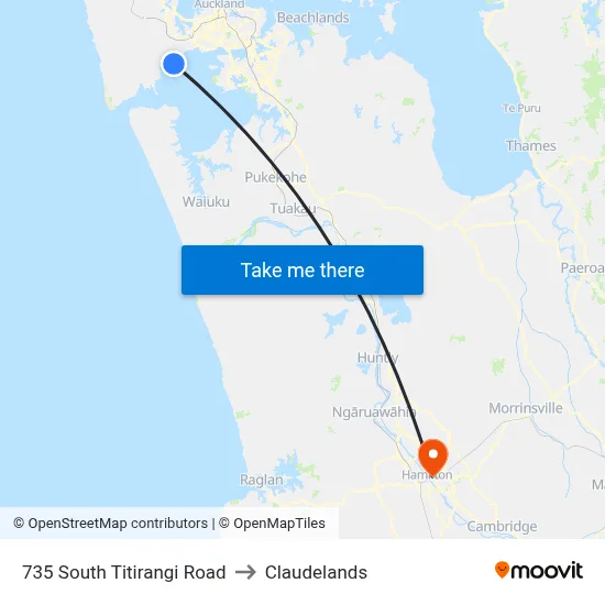 735 South Titirangi Road to Claudelands map