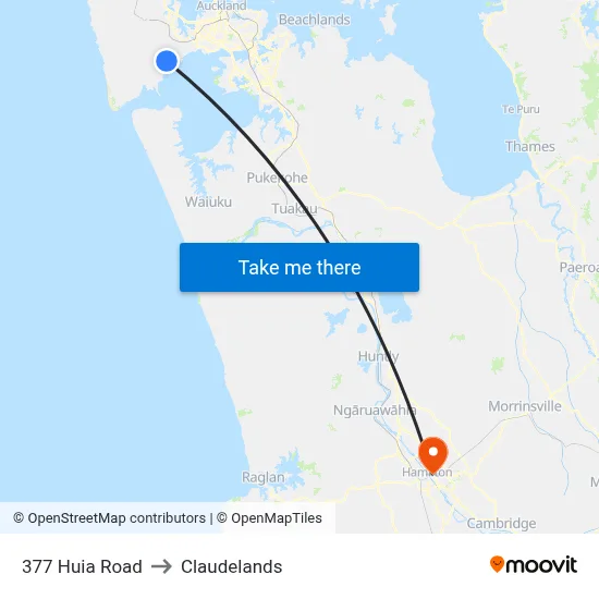 377 Huia Road to Claudelands map