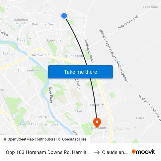 Opp 103 Horsham Downs Rd, Hamilton to Claudelands map