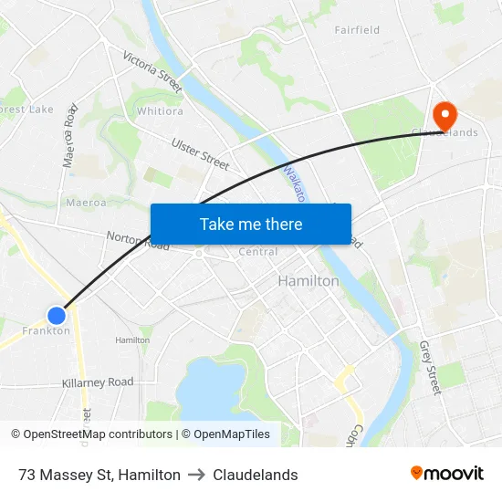 73 Massey St, Hamilton to Claudelands map