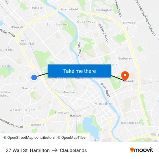 27 Wall St, Hamilton to Claudelands map