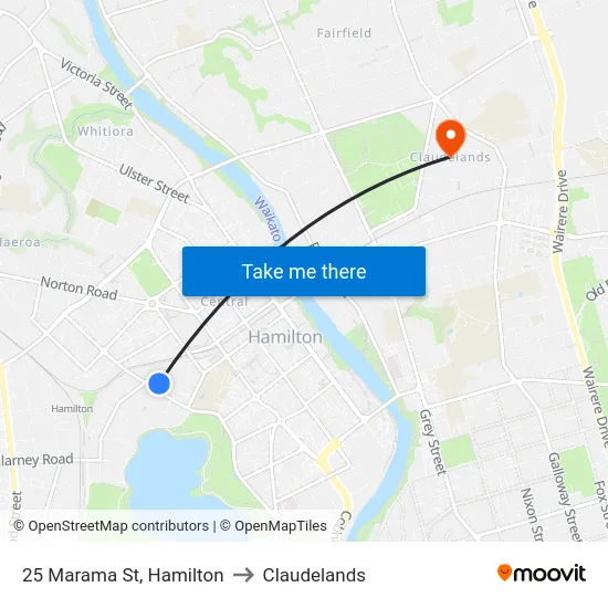 25 Marama St, Hamilton to Claudelands map
