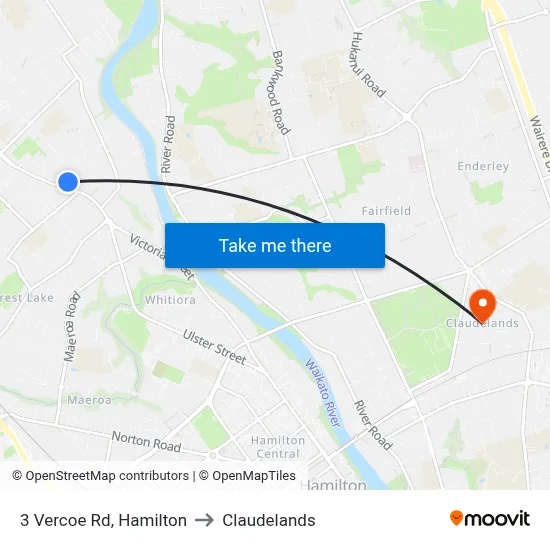 3 Vercoe Rd, Hamilton to Claudelands map