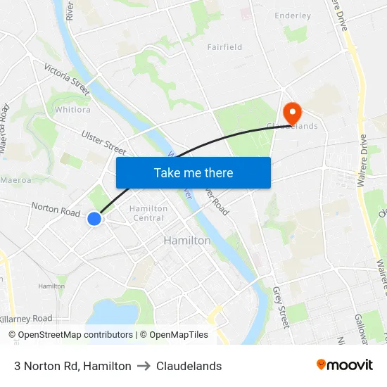 3 Norton Rd, Hamilton to Claudelands map