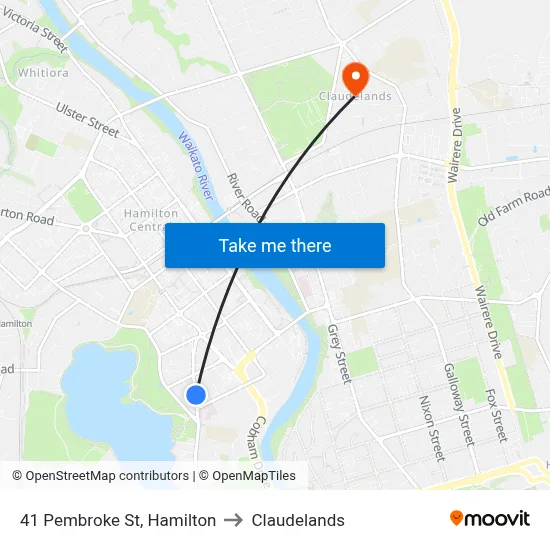 41 Pembroke St, Hamilton to Claudelands map