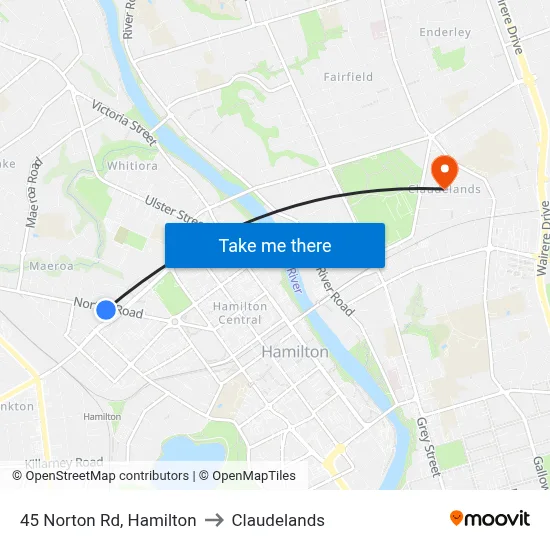 45 Norton Rd, Hamilton to Claudelands map