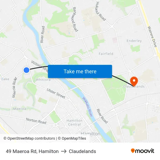49 Maeroa Rd, Hamilton to Claudelands map