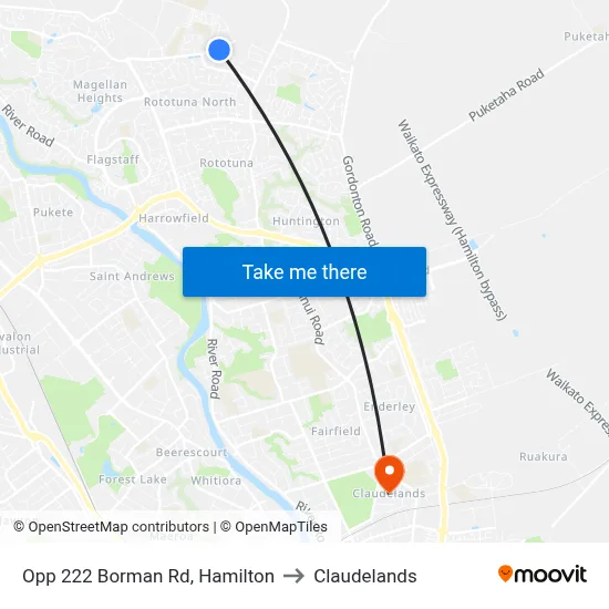Opp 222 Borman Rd, Hamilton to Claudelands map