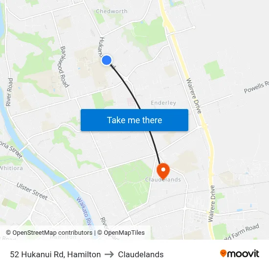 52 Hukanui Rd, Hamilton to Claudelands map