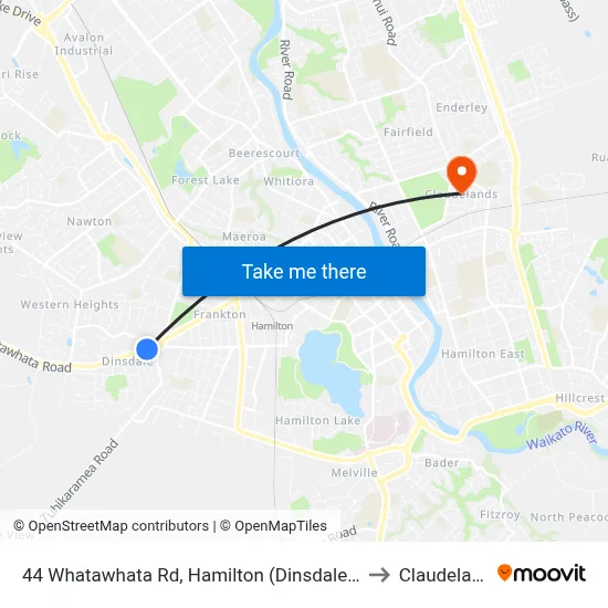 44 Whatawhata Rd, Hamilton (Dinsdale Shops) to Claudelands map