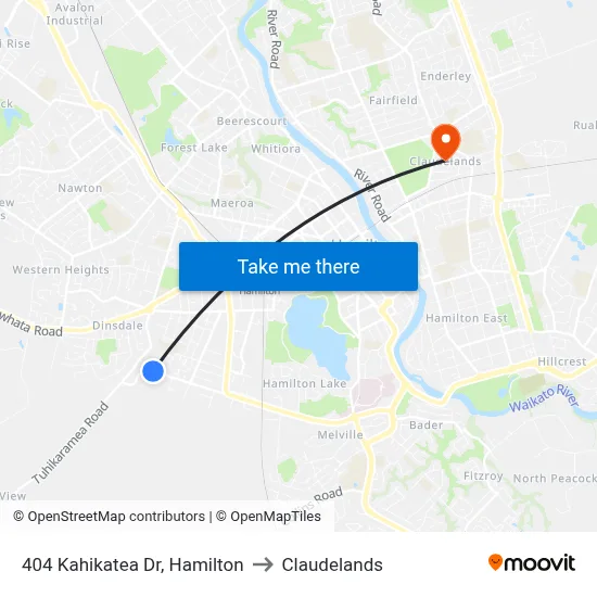 404 Kahikatea Dr, Hamilton to Claudelands map