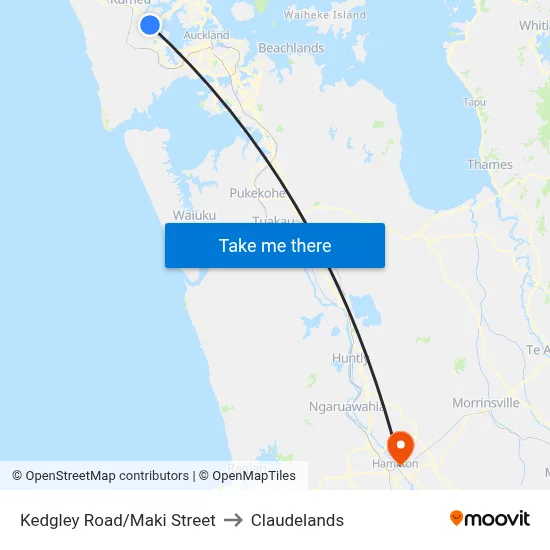 Kedgley Road/Maki Street to Claudelands map