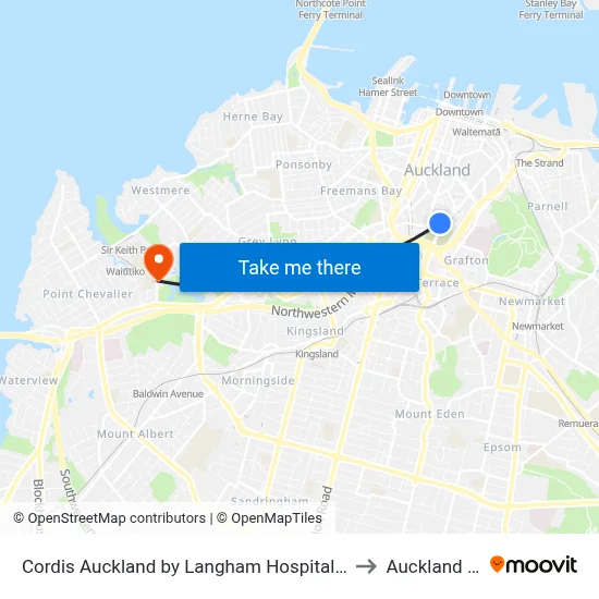 Cordis Auckland by Langham Hospitality Group to Auckland Zoo map