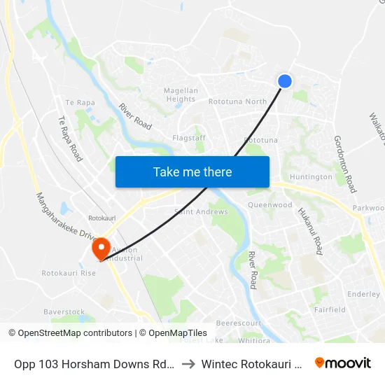 Opp 103 Horsham Downs Rd, Hamilton to Wintec Rotokauri Campus map