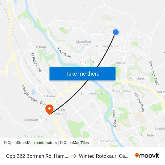 Opp 222 Borman Rd, Hamilton to Wintec Rotokauri Campus map