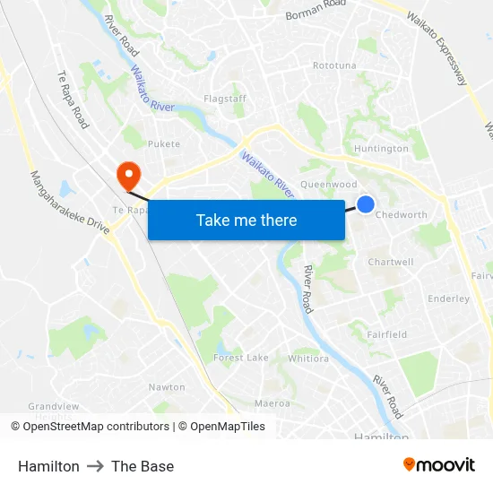Hamilton to The Base map