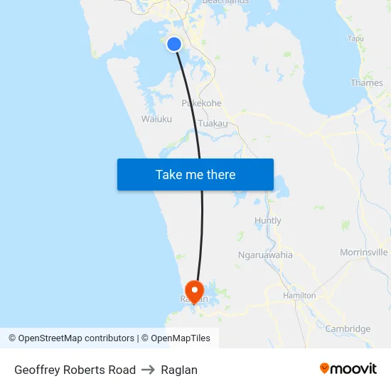 Geoffrey Roberts Road to Raglan map