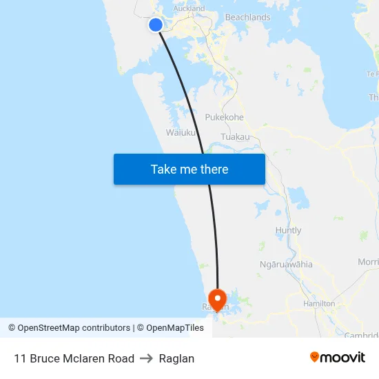 11 Bruce Mclaren Road to Raglan map