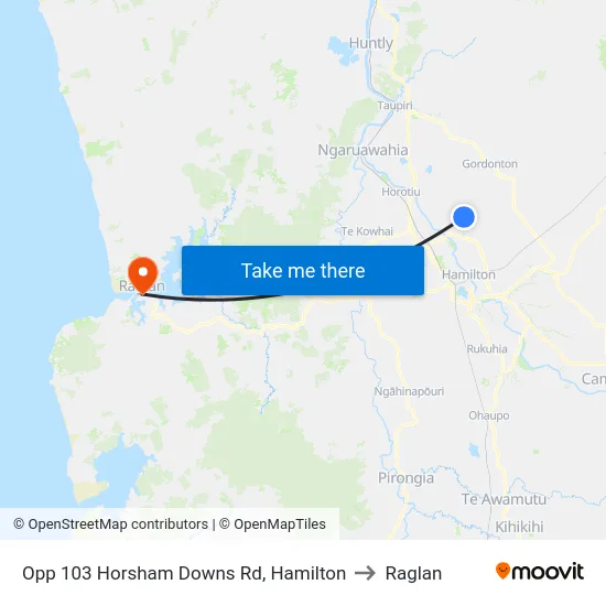 Opp 103 Horsham Downs Rd, Hamilton to Raglan map