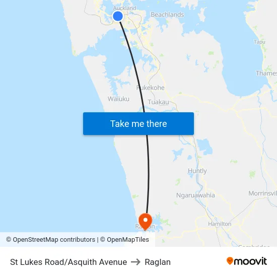St Lukes Road/Asquith Avenue to Raglan map