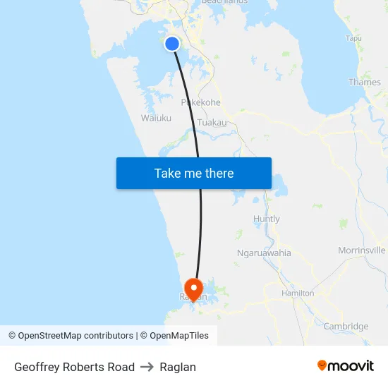 Geoffrey Roberts Road to Raglan map