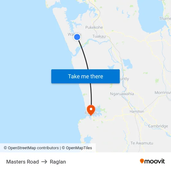 Masters Road to Raglan map
