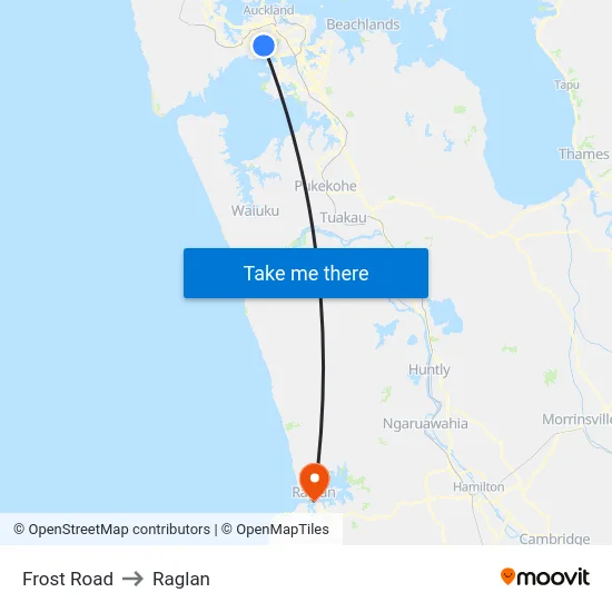 Frost Road to Raglan map