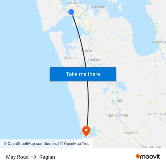 May Road to Raglan map