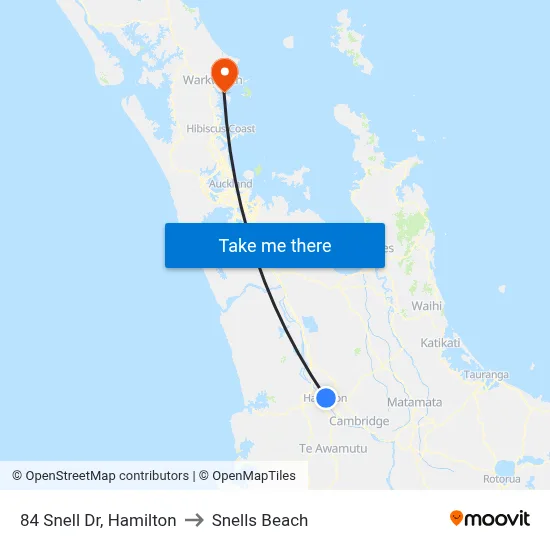 84 Snell Dr, Hamilton to Snells Beach map
