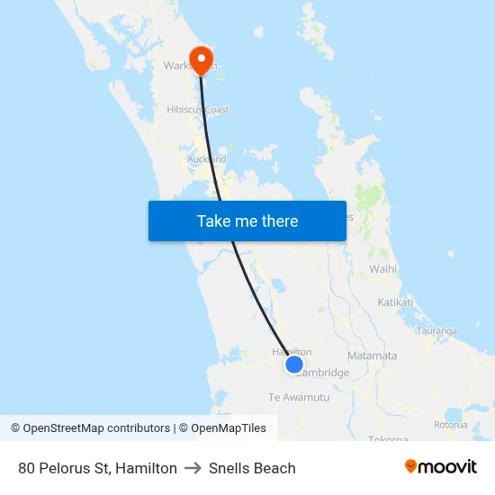 80 Pelorus St, Hamilton to Snells Beach map