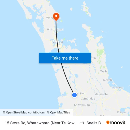 15 Store Rd, Whatawhata (Near Te Kowhai Golf Club) to Snells Beach map