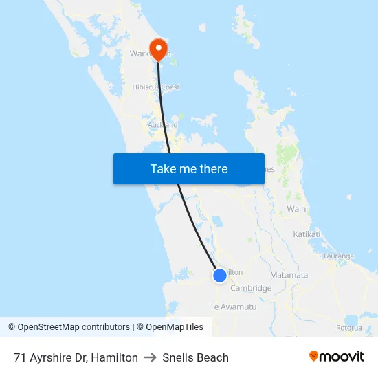 71 Ayrshire Dr, Hamilton to Snells Beach map