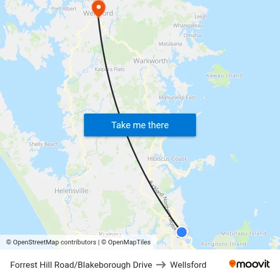 Forrest Hill Road/Blakeborough Drive to Wellsford map