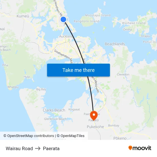 Wairau Road to Paerata map
