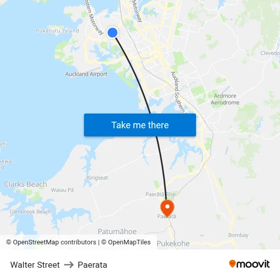 Walter Street to Paerata map