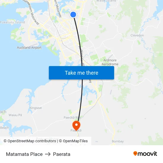Matamata Place to Paerata map